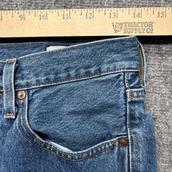 Levis Jeans Women 26x30 Blue 501 Skinny White Oak Cone Denim Selvedge Button Fly - Picture 10 of 16
